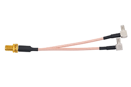 1 SMA Female Hole To 2 Right angleTS9 316 Cable
