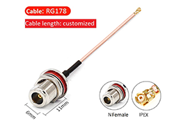 12 10CM CableIPEX To Waterproof N Female 28 Thread 178 Cable